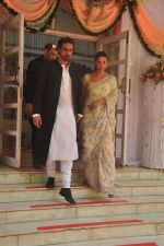 Arjun Rampal, Mehr Jessia at Abhishek Kapoor & Pragya Yadav Wedding at Isckon temple on 3rd May 2015